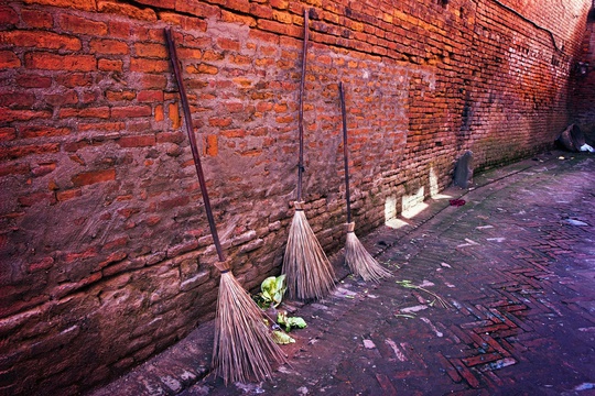 Street brooms, Bhaktapur, Nepal