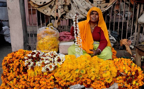 Flower seller, India