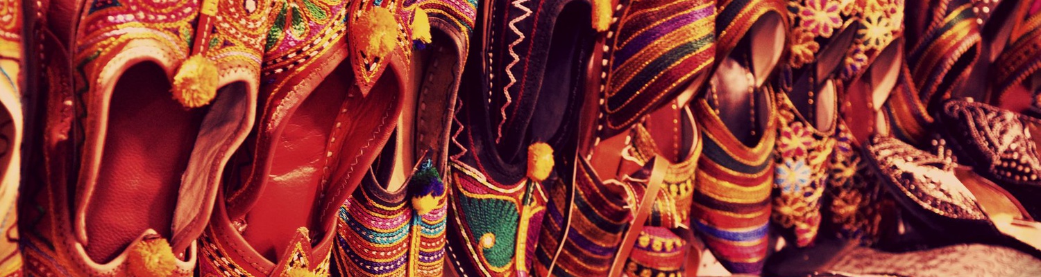 Traditional Rajasthani shoes, Jaipur, India