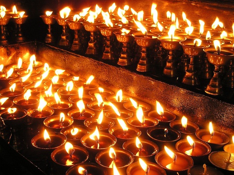 Prayer candles, Nepal
