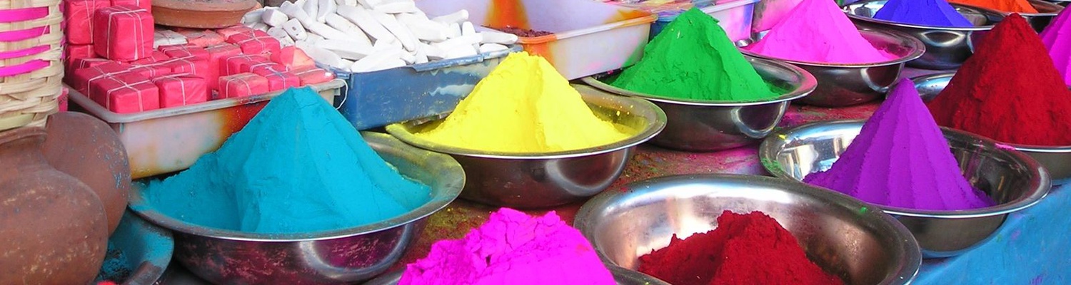 Coloured dyes, India